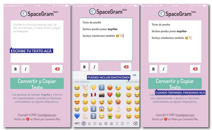 letras para instagram